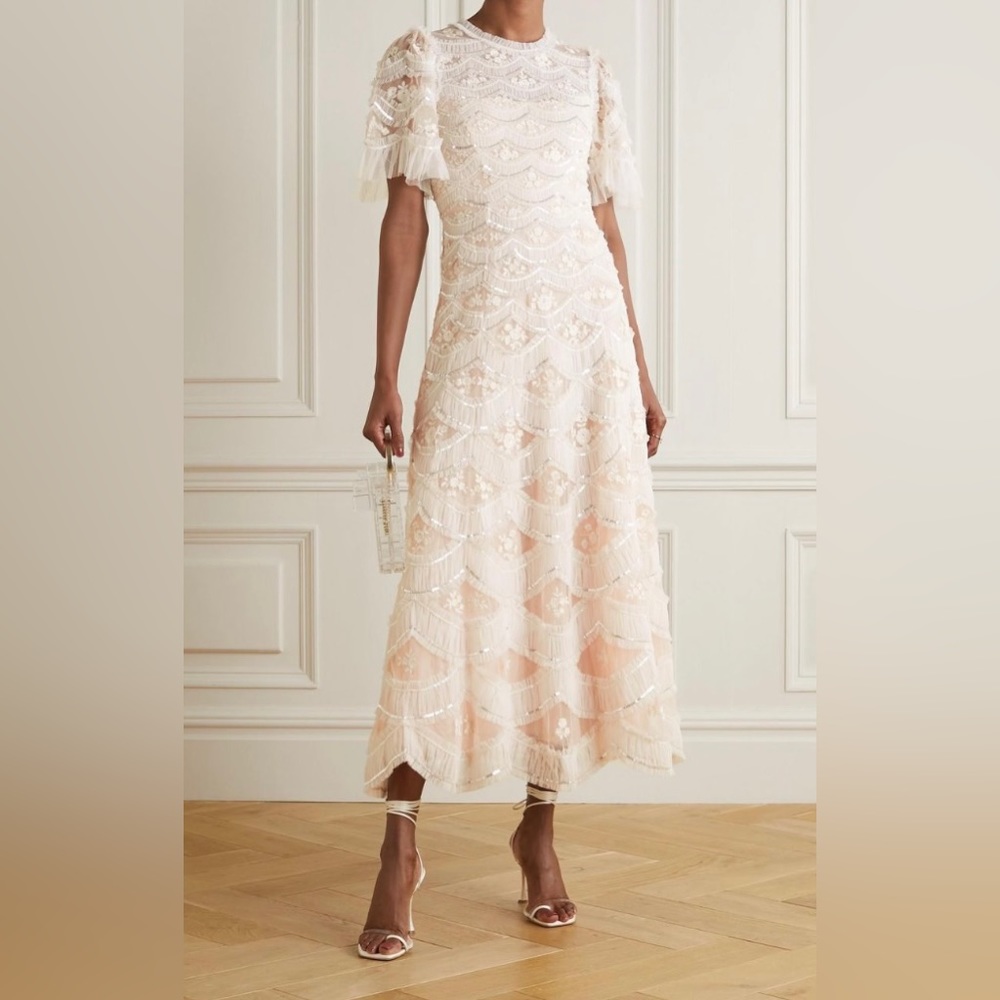 NEEDLE & THREAD
Lunette Blossom sequin-embellished embroidered tulle gown